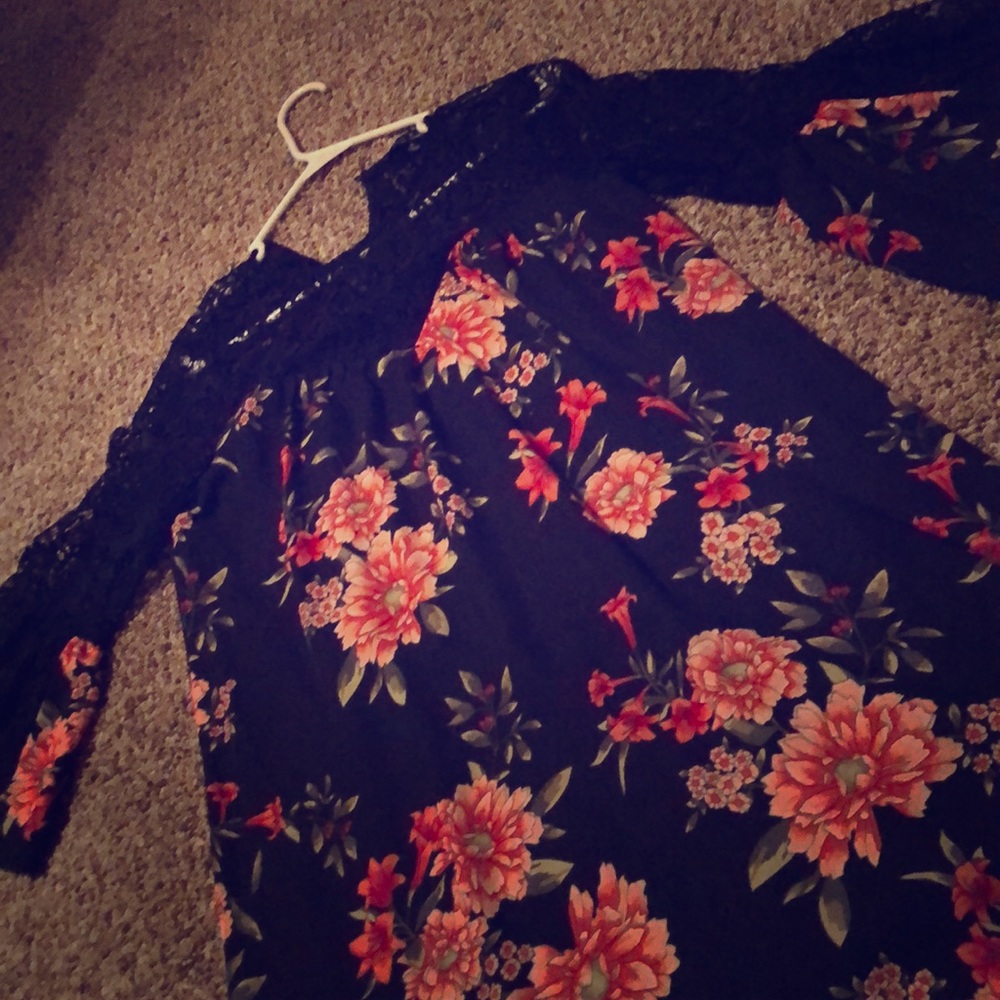Black and Floral Trixxi Dress